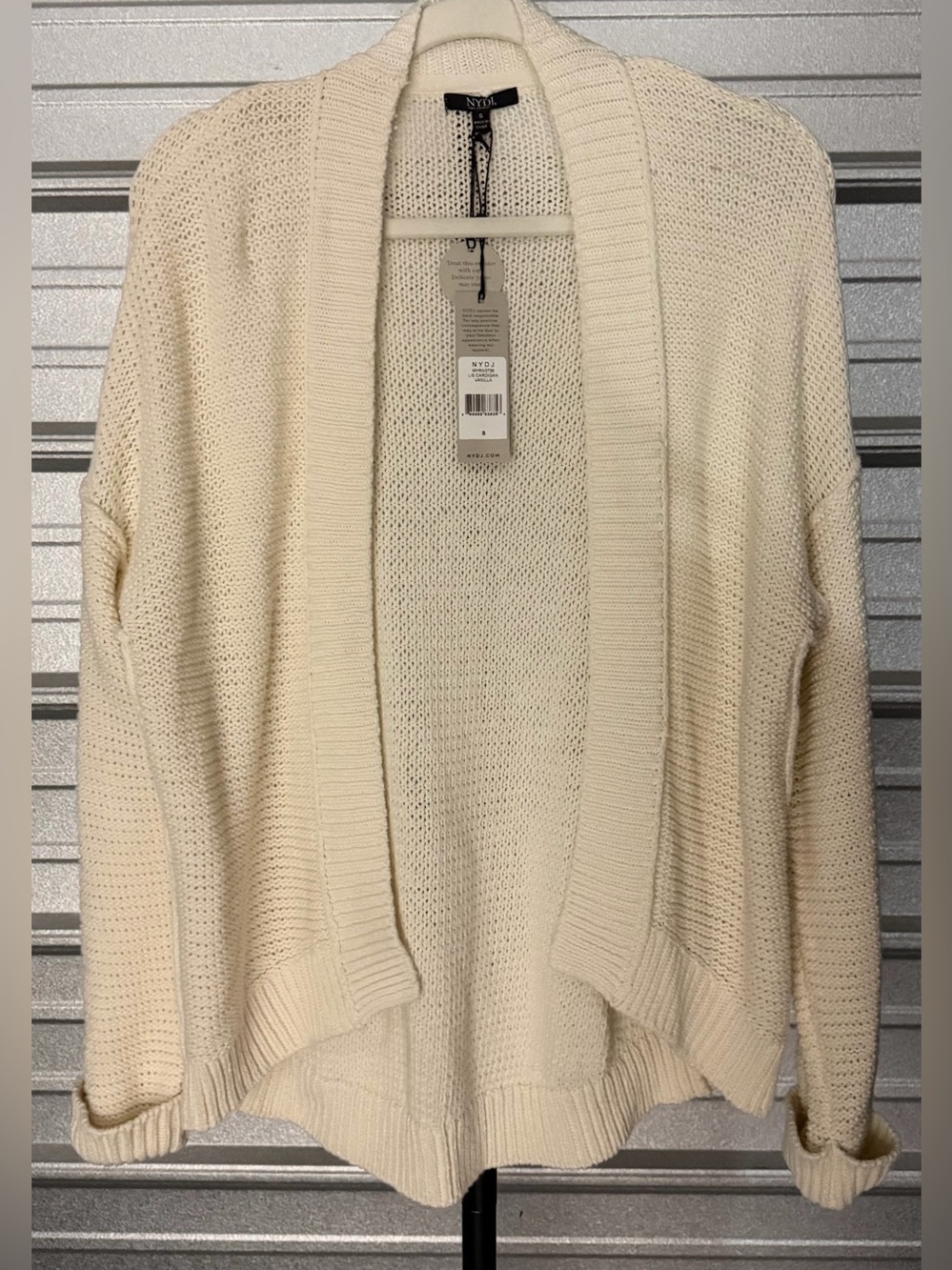 NYDJ cream cardigan S NWT